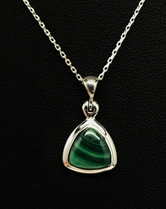 Malachite Triangle Pendant Tarazed Gems & Jewellery