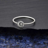 Moon and Star Sterling Silver Ring Tarazed Gems & Jewellery