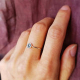 Moon and Star Sterling Silver Ring Tarazed Gems & Jewellery