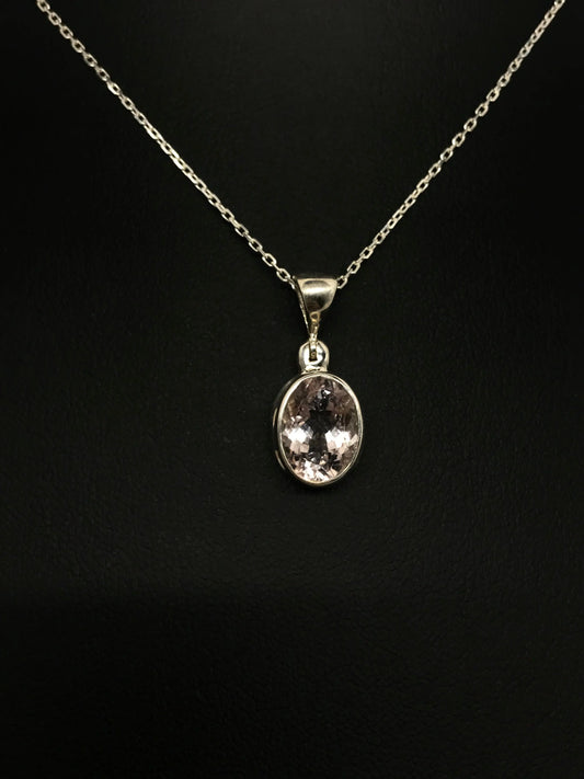 Morganite Oval Pendant Tarazed Gems & Jewellery