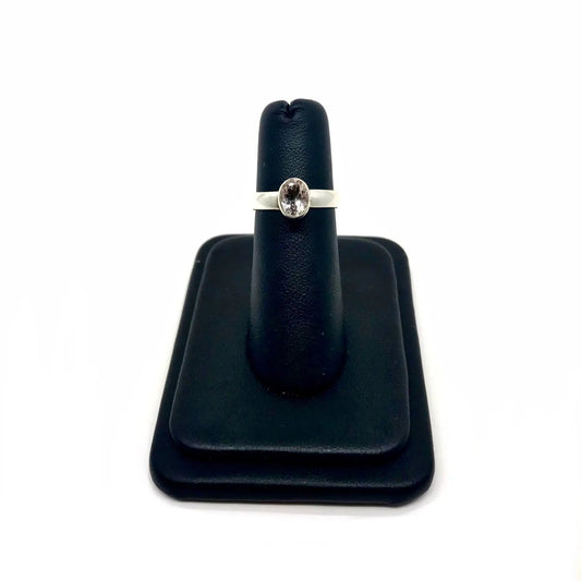 Morganite Oval Ring Size 5 Tarazed Gems & Jewellery