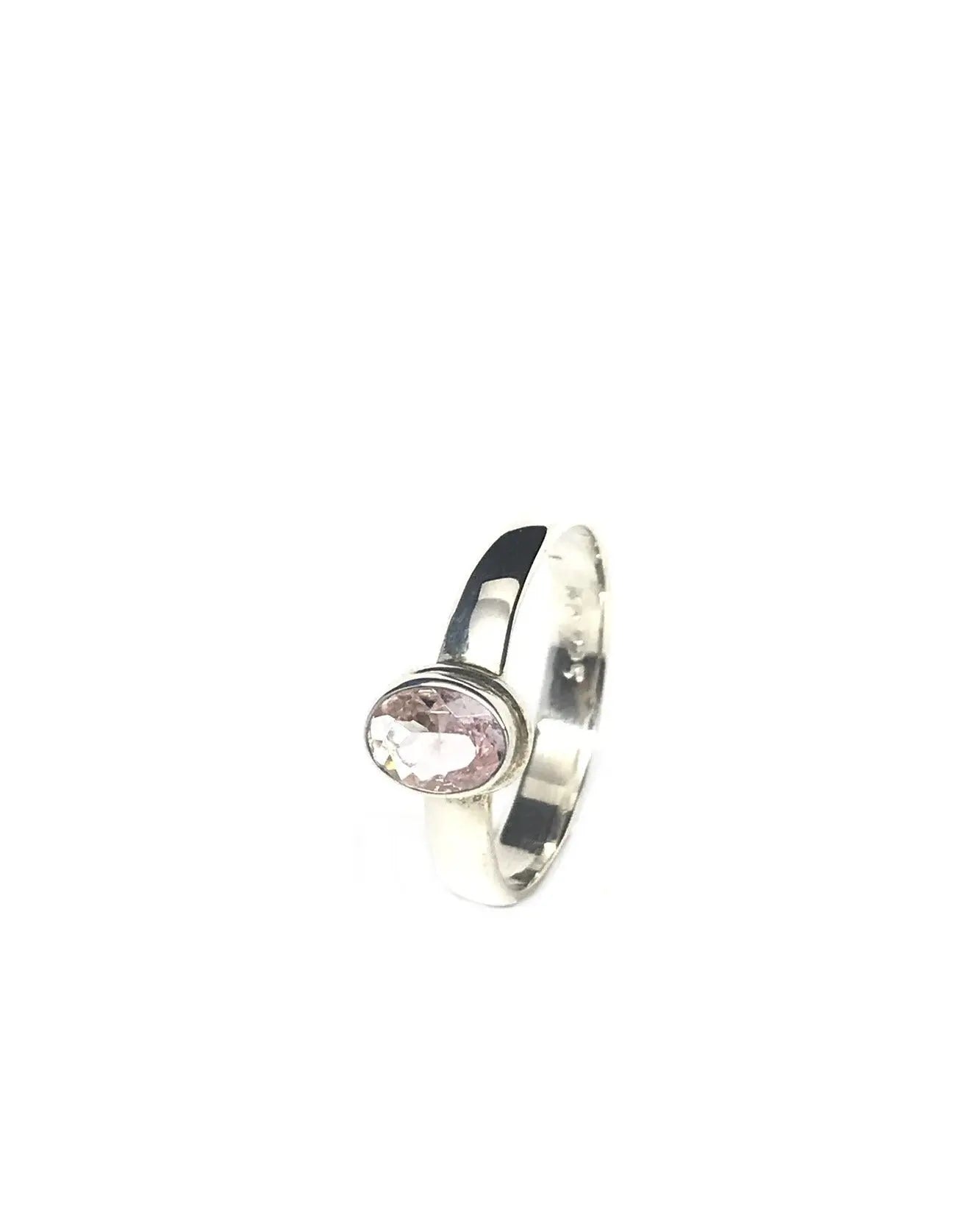 Morganite Oval Ring Size 9.25 Tarazed Gems & Jewellery