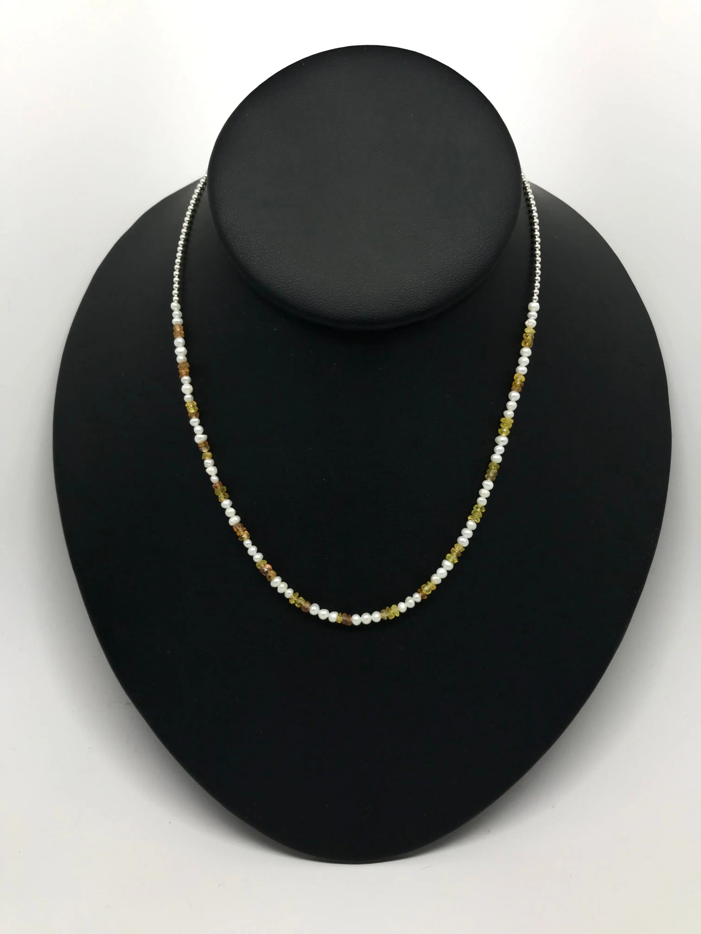 Pearl and Yellow Sapphire Necklace 16" Tarazed Gems & Jewellery