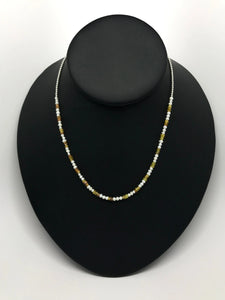 Pearl and Yellow Sapphire Necklace 16" Tarazed Gems & Jewellery