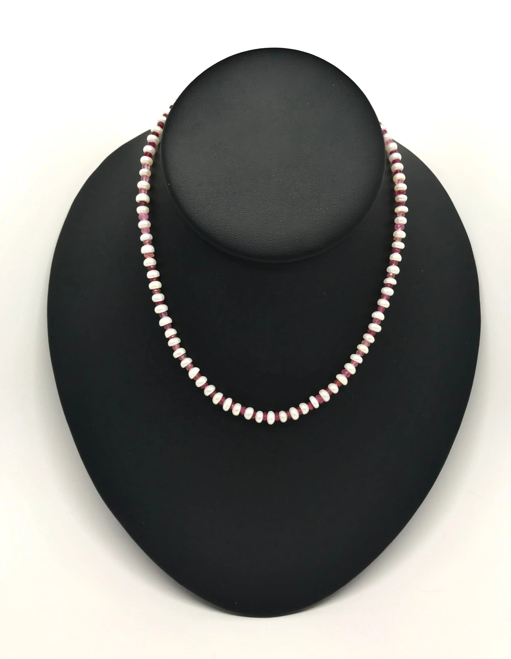 Pearl, Pink Sapphire and Ruby 16" Necklace Tarazed Gems & Jewellery