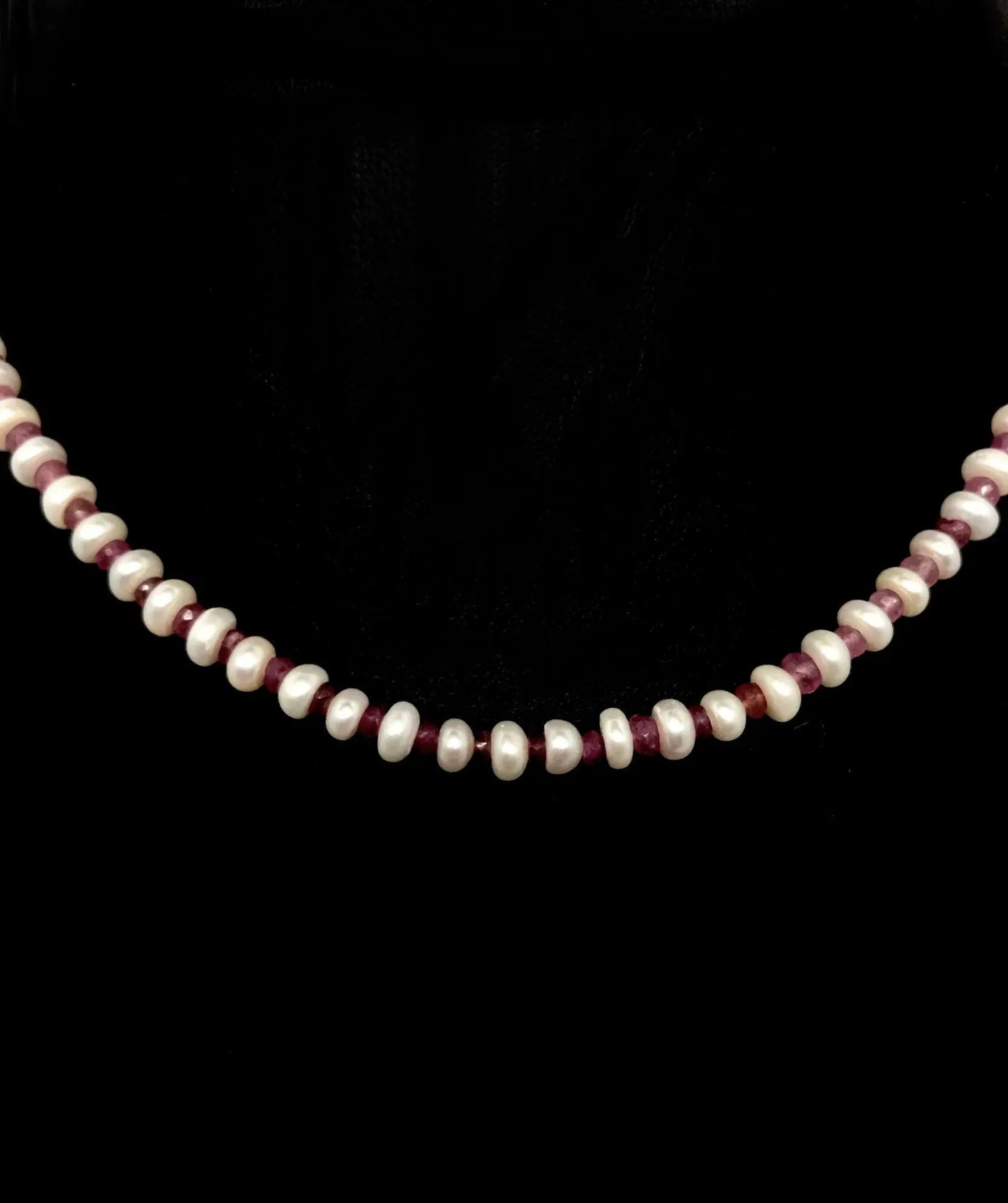 Pearl, Pink Sapphire and Ruby 16" Necklace Tarazed Gems & Jewellery