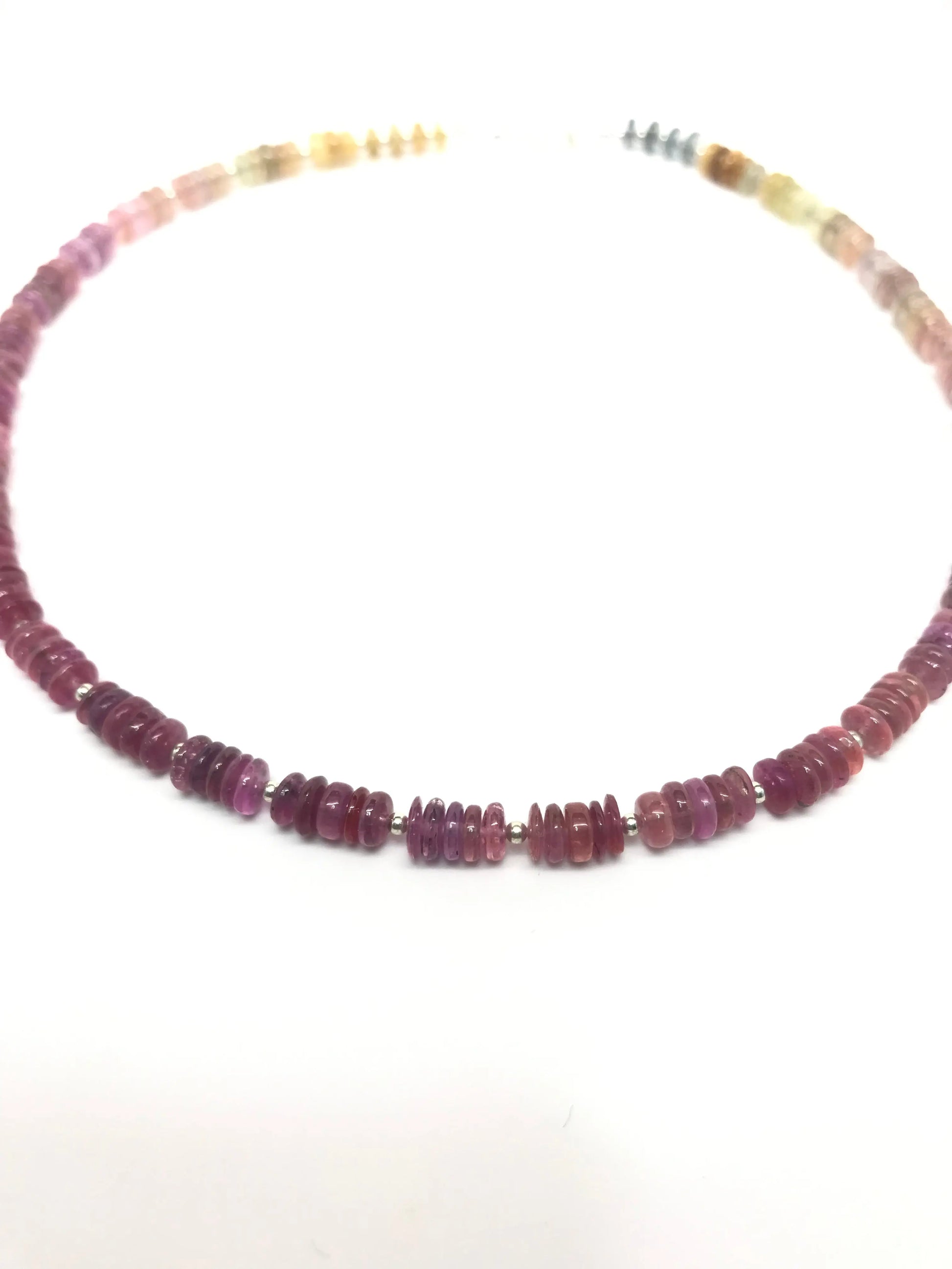 Pink Sapphire and Ruby 15.5" Necklace Tarazed Gems & Jewellery