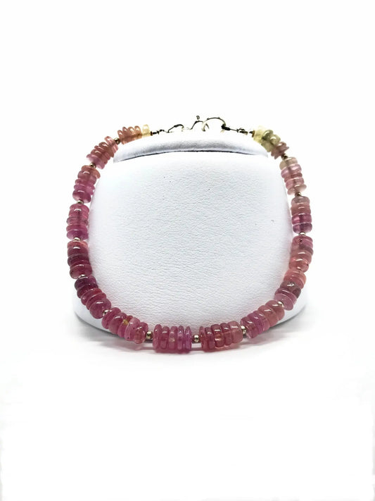 Pink Sapphire and Ruby 8" Bracelet Tarazed Gems & Jewellery