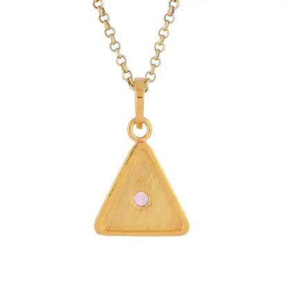 Pink Tourmaline Sterling Silver Vermeil Pendant Tarazed Gems & Jewellery