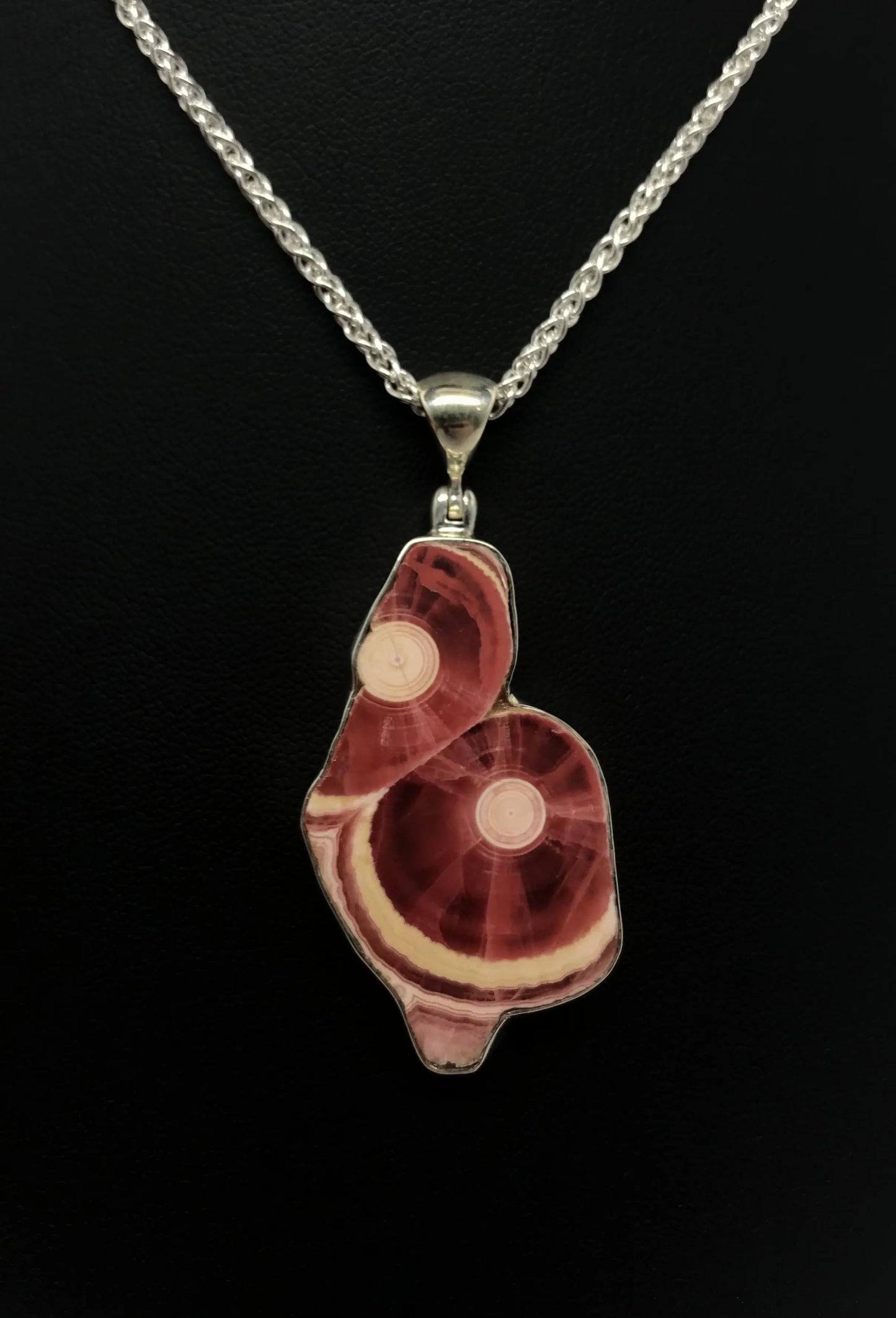 Rhodochrosite Slice Pendant Tarazed Gems & Jewellery