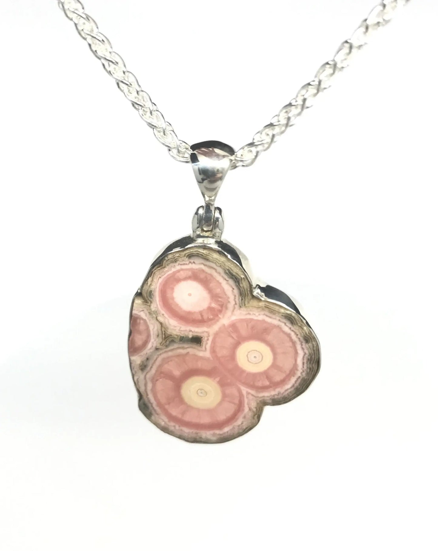 Rhodochrosite Slice Pendant Tarazed Gems & Jewellery