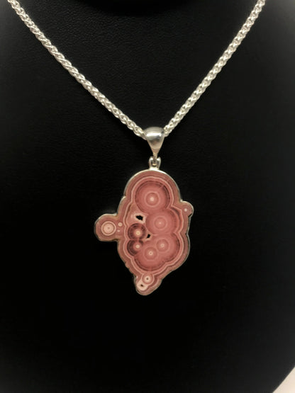 Rhodochrosite Slice Pendant Tarazed Gems & Jewellery