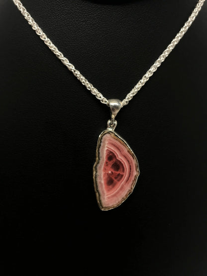 Rhodochrosite Slice Pendant Tarazed Gems & Jewellery