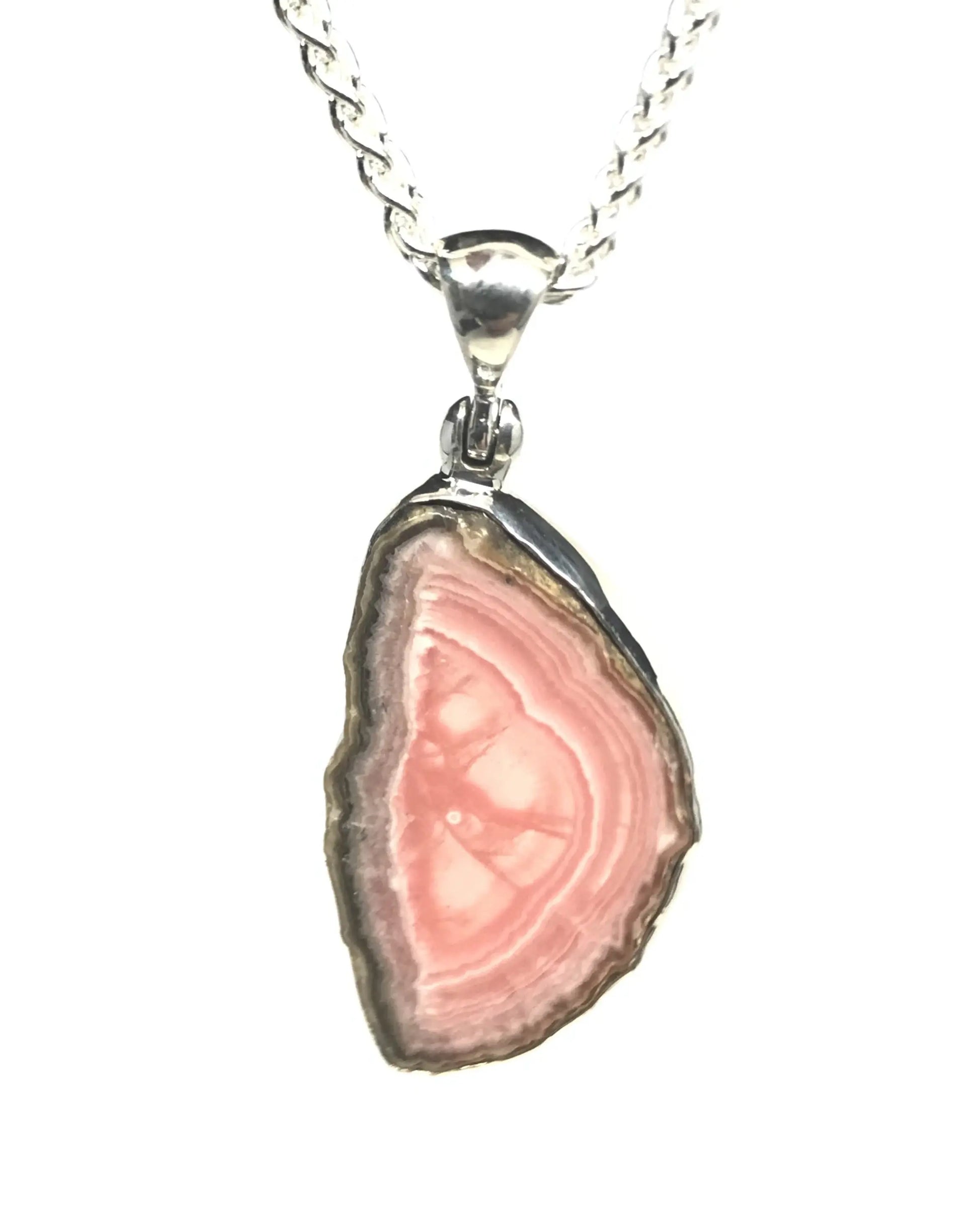 Rhodochrosite Slice Pendant Tarazed Gems & Jewellery