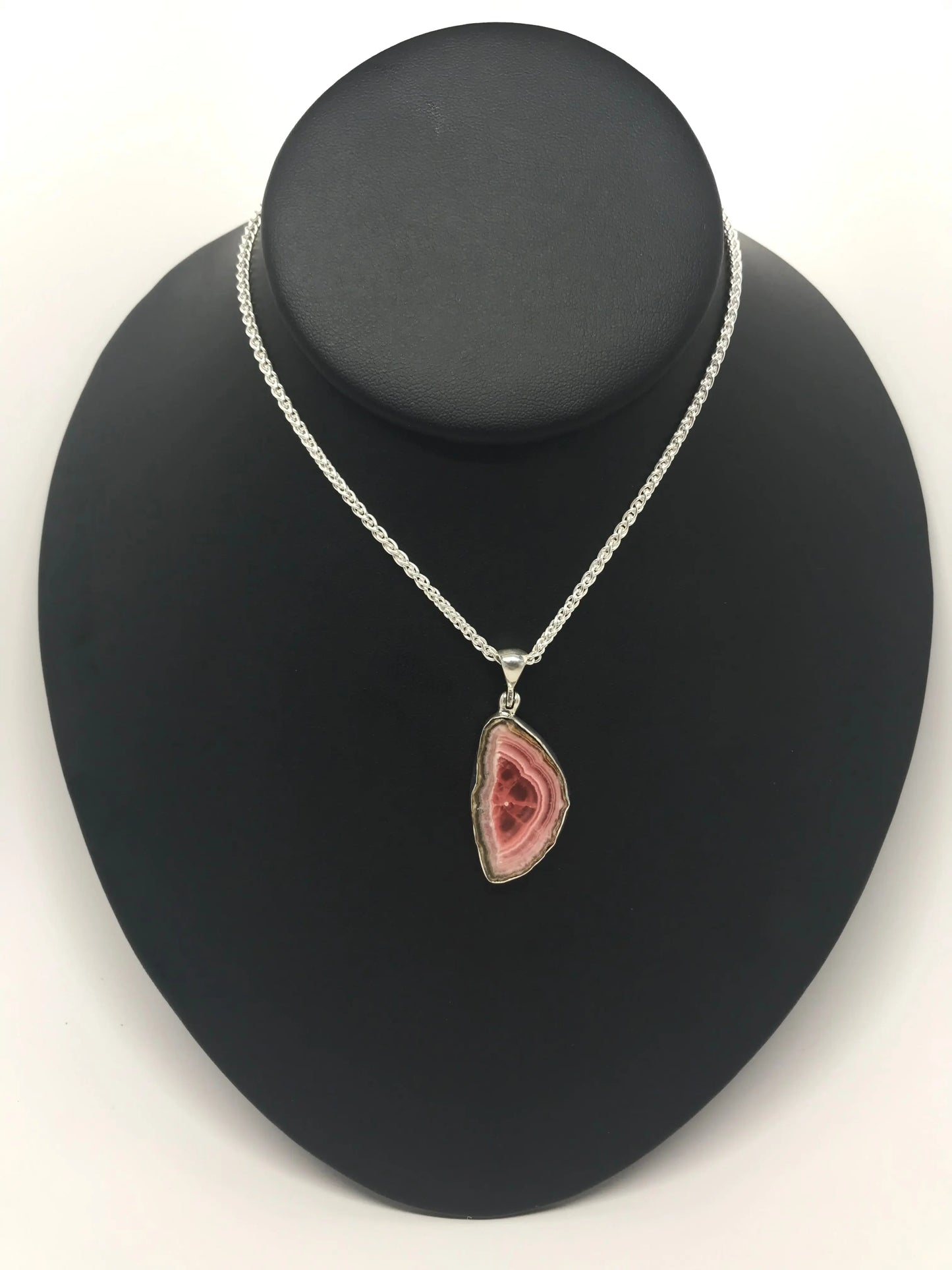 Rhodochrosite Slice Pendant Tarazed Gems & Jewellery