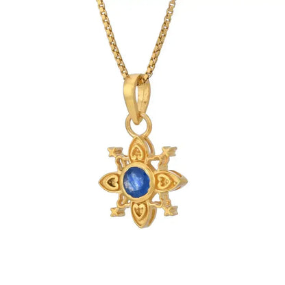 Sapphire Sterling Silver Vermeil Pendant Tarazed Gems & Jewellery