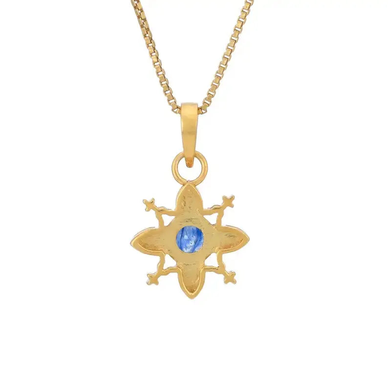 Sapphire Sterling Silver Vermeil Pendant Tarazed Gems & Jewellery