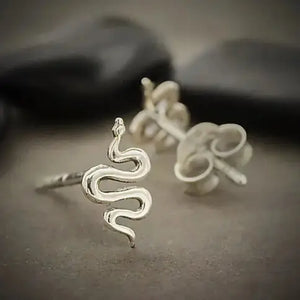 Snake Sterling Silver Stud Earrings Tarazed Gems & Jewellery