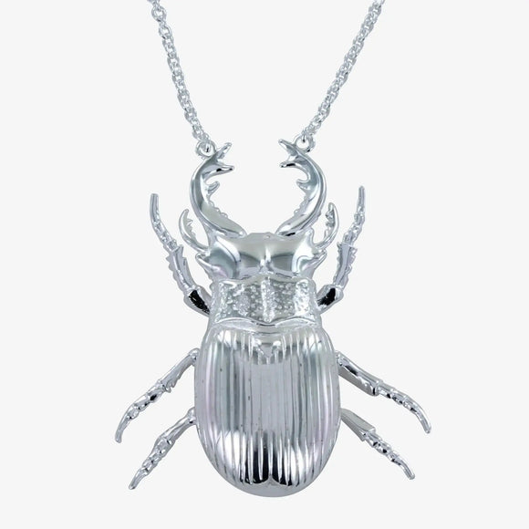 Stag Beetle Sterling Silver Necklace Tarazed Gems & Jewellery