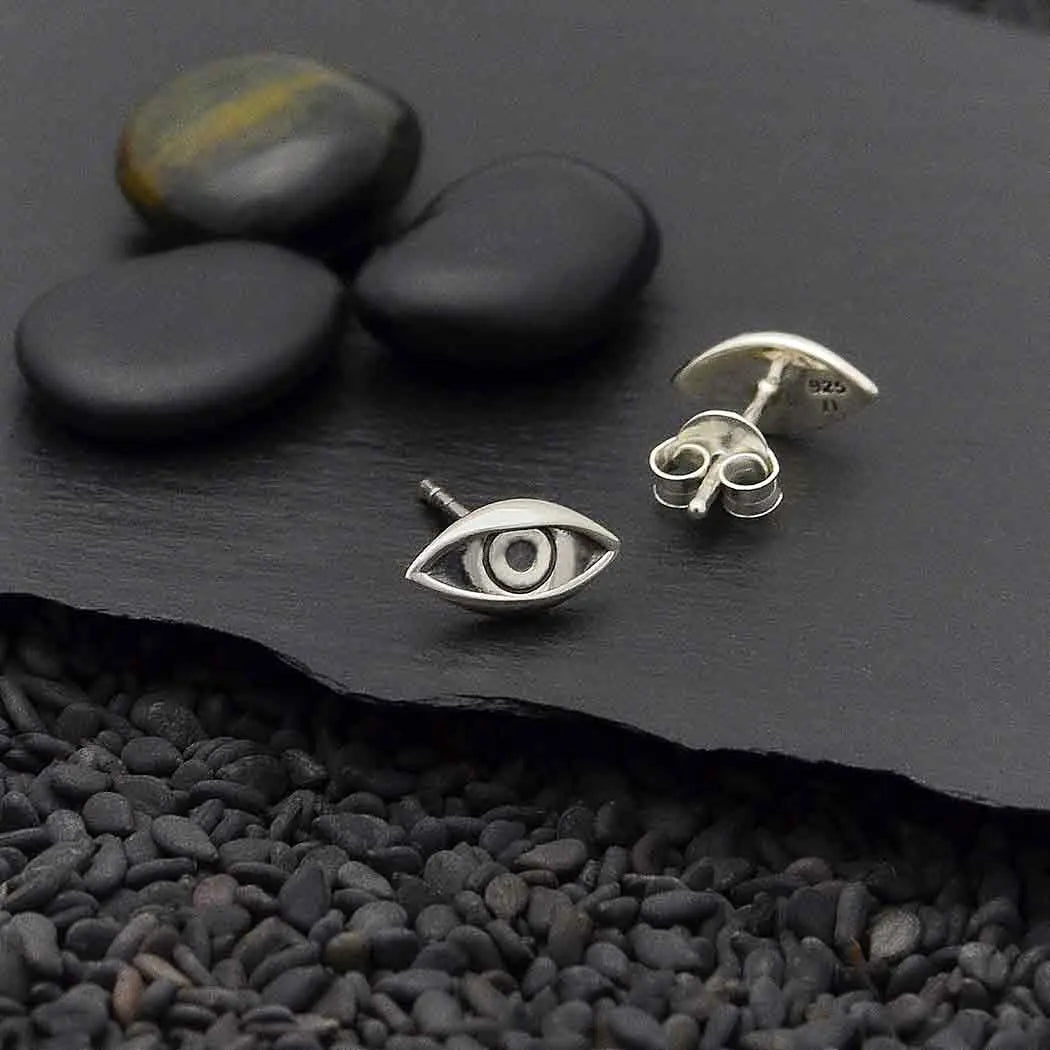 Sterling Silver Eye Stud Earrings Tarazed Gems & Jewellery