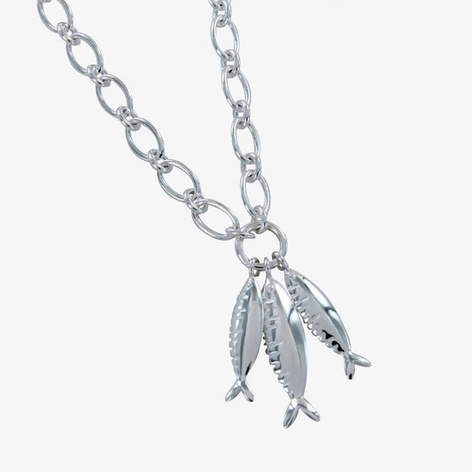 Sterling Silver Fish Necklace Tarazed Gems & Jewellery