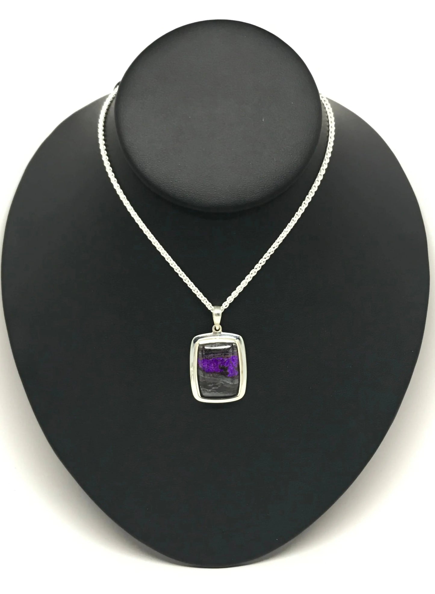 Sugilite Rectangle Pendant Tarazed Gems & Jewellery