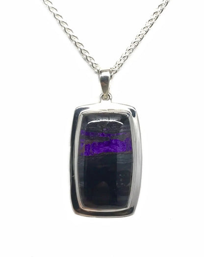 Sugilite Rectangle Pendant Tarazed Gems & Jewellery