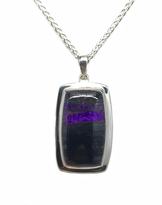 Sugilite Rectangle Pendant Tarazed Gems & Jewellery