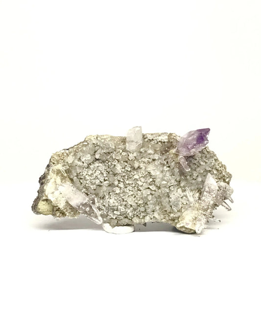 Veracruz Amethyst And Hematite On Calcite (Mexico) Tarazed Gems & Jewellery