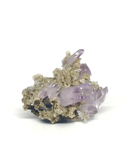 Veracruz Amethyst and Hematite On Laumontite(?) Epimorph (Mexico) Tarazed Gems & Jewellery