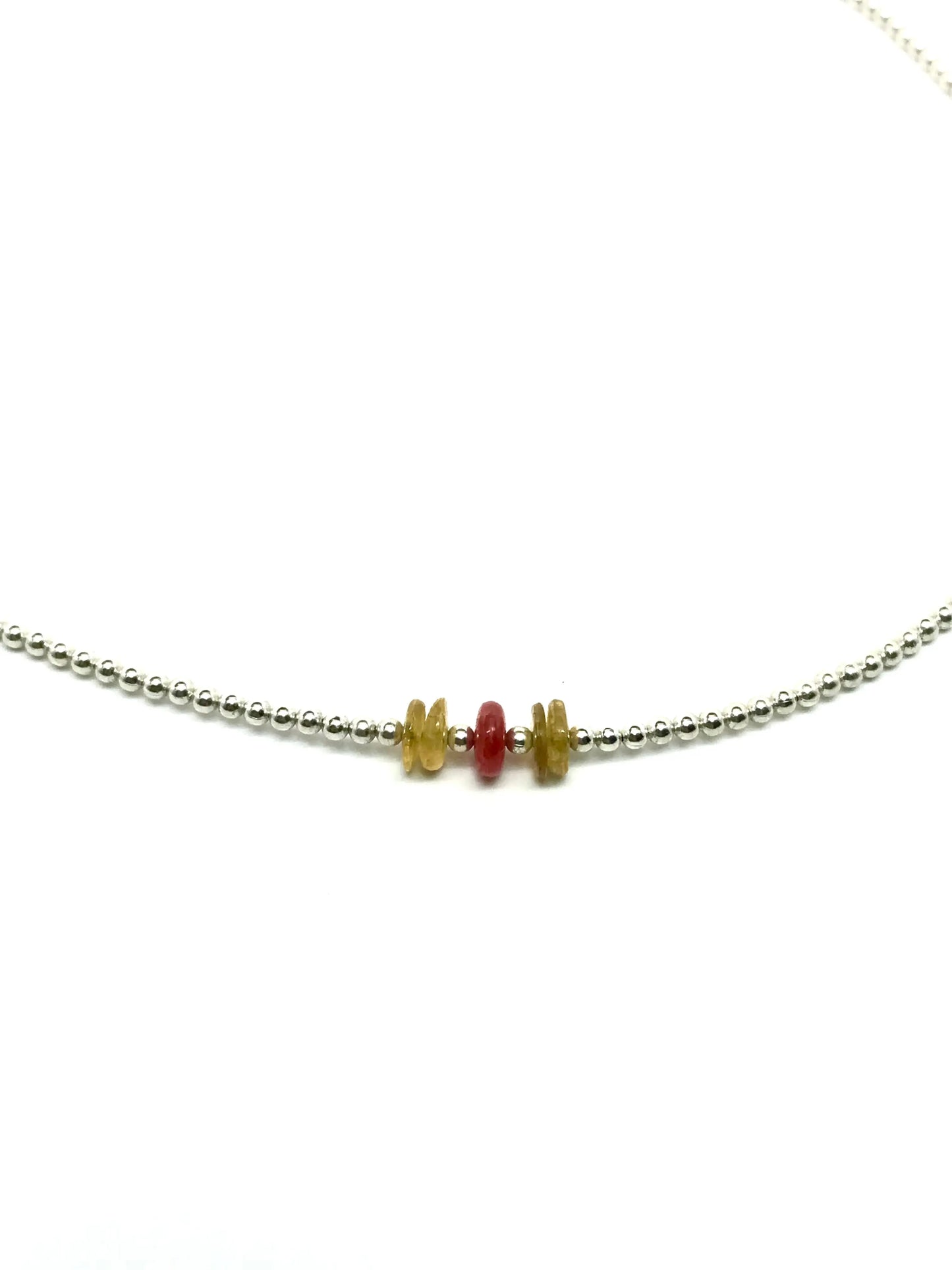 Yellow Sapphire and Orange Sapphire 16" Necklace Tarazed Gems & Jewellery